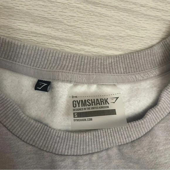 Gymshark Legacy Cropped Sweater Light Gray Gym Athletic Women’s size Small - Picture 6 of 10